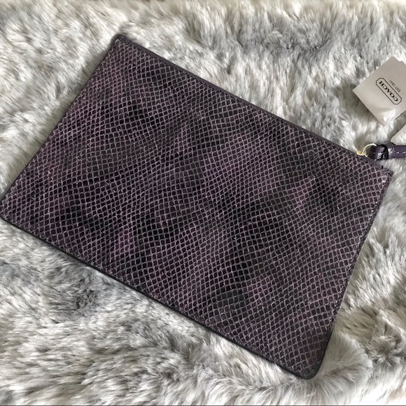 COACH Signature Snakeskin Tech Pouch - Picture 5 of 6